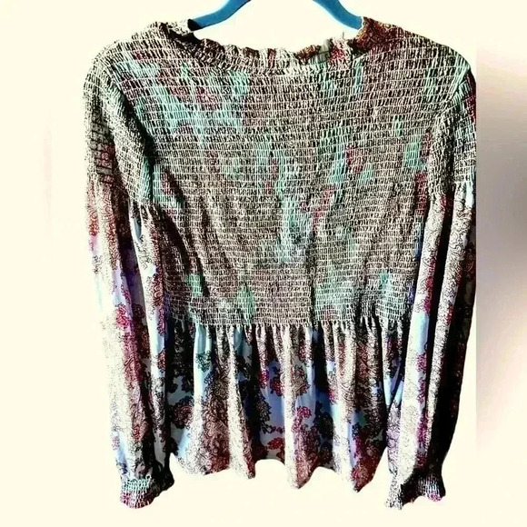 Anthropologie medium Boho chiffon long sleeve blouse by Akemi & Kin. - Picture 3 of 12